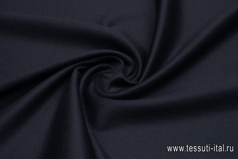 Пальтовая кашемир двухслойная (о) сине-черная - итальянские ткани Тессутидея арт. 09-2079