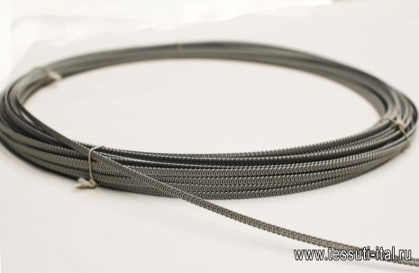 Кость корсетная спиральная металл серебро ш-3мм - итальянские ткани Тессутидея арт. F-6522